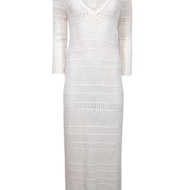 Rag &amp; Bone - Ivory Long Sleeve Crochet Maxi Dress Sz M