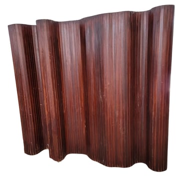 French Tambour Wood Slated Room Divider / Screen 