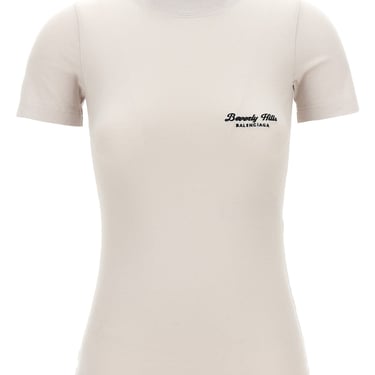 Balenciaga Women Logo Embroidery T-Shirt