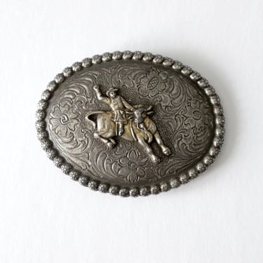 Vintage bucking bronco rodeo belt buckle 
