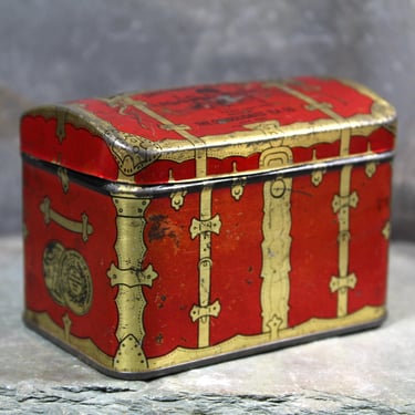 Vintage Swee-Touch-Nee Tea Tin | Small Hinged Tin Box | Trinket Box | Vintage Storage | Bixley Shop 