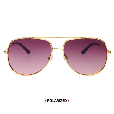 Max Polarized Aviator Sunglasses - Gold / Purple