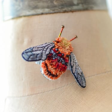 Garden Bee Embroidered Pin