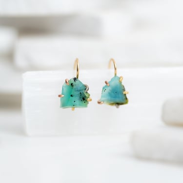 14k-18k Gold Peruvian Opal Hook Earrings