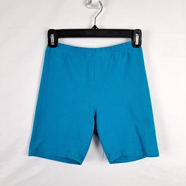 Vintage 90s Aqua Blue Bike Shorts 