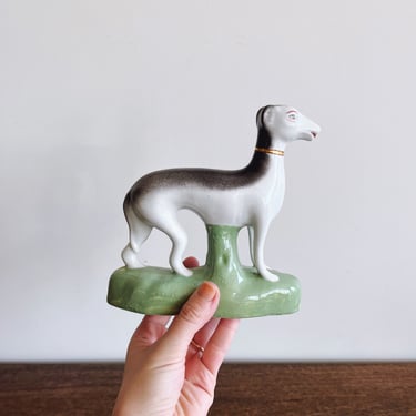 Vintage Ceramic Painted Greyhound Figurine 