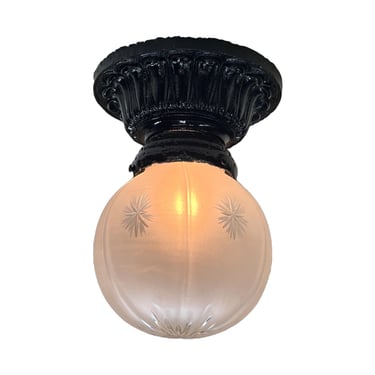 Exterior ceiling light with star cut shade #2438 