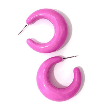 Lucille hoops, hot pink