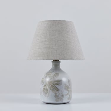 David Cressey Floral Ceramic Glazed Lamp 
