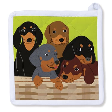 All Things Doxie &#8211; Dachshunds in the Basket Potholder