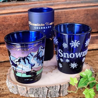 3 Colorado Shot Glasses, Whiskey or Tequila Glasses 
