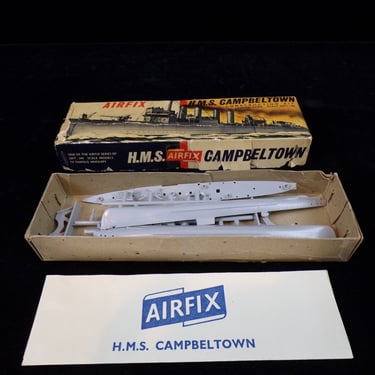ws/Airfix HMS Campbeltown Construction Kit, Appears Complete w/ Instructions