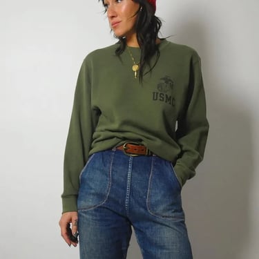 Olive USMC Crewneck