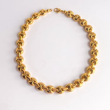 Vintage Gold Interlocking Chain Necklace