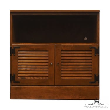 ETHAN ALLEN Heirloom Nutmeg Maple CRP Custom Room Plan 30" Shutter Door Record / Music Cabinet 10-4522P 