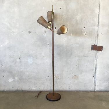 Mid Century Modern Three Light Floor Lamp