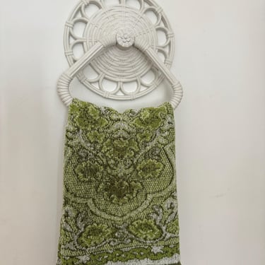Vintage White Homco Faux Wicker Hand Towel Wall Holder - 2 AVAILABLE 