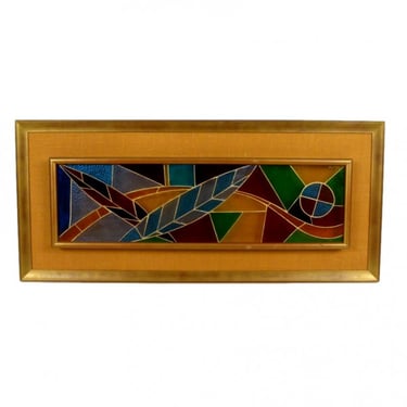 1960s Mounted Stained Glass Art