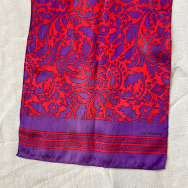 Vintage 80s SILK PAISLEY Neck Scarf / Liz Claiborne 