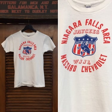 Vintage 1960’s Soap Box Derby Niagara Falls Jaycees Tee, 60’s Graphic Tee, 60’s Tee Shirt, 60’s Soap Box Derby, Vintage Clothing 