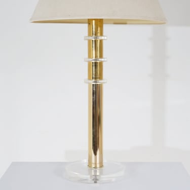 Brass and Lucite Lamp 