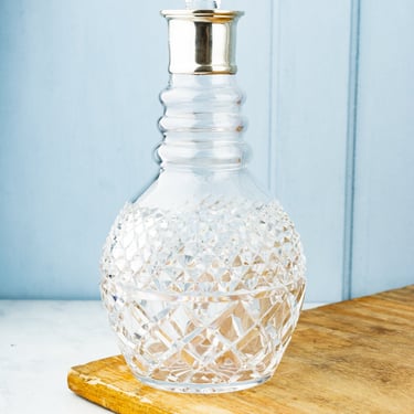 Vintage Cut Crystal and Sterling Decanter