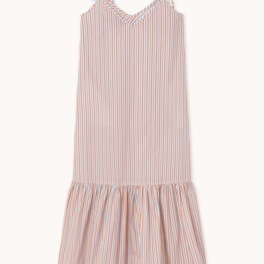 Striped ruffle dress