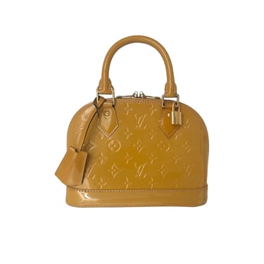 Louis Vuitton Yellow Vernis Alma 2Way Bag