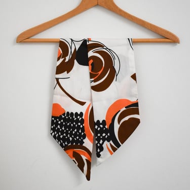 1970s Abstract Print Sash Scarf 