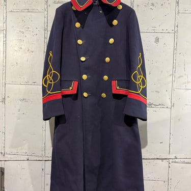 Vintage 1940s Wool Military Jacket with Gold Buttons Formal Uniform Coat Peacoat Military 1940s 1930s 