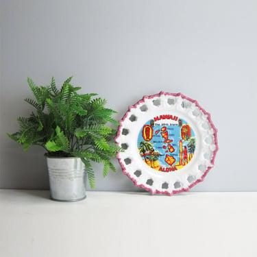 Vintage Hawaii state souvenir plate - USA travel - plate wall decor 