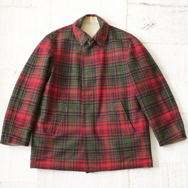 Vintage Red Wool Plaid Pendleton Reversible Jacket | M | 