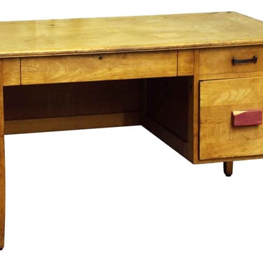 Old Wooden Desk with Three Drawers