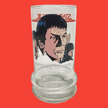 Vintage Star Trek 3 Glass Retro 1980s The Search for Spock + Movie Memorabilia + Paramount Pictures + Taco Bell Giveaway + Spock Lives 