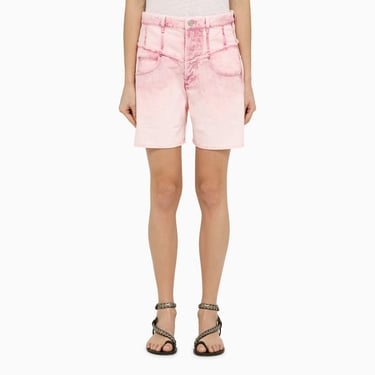 Isabel Marant Light Pink Cotton Denim Shorts Women
