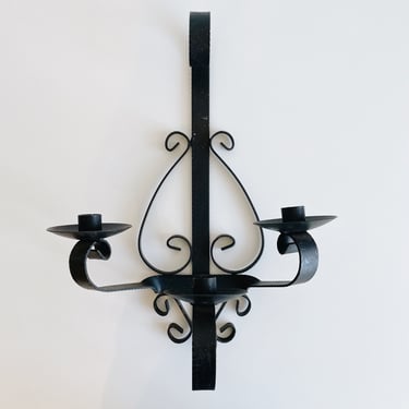 Large Scrolled Iron 3 Arm Sconce