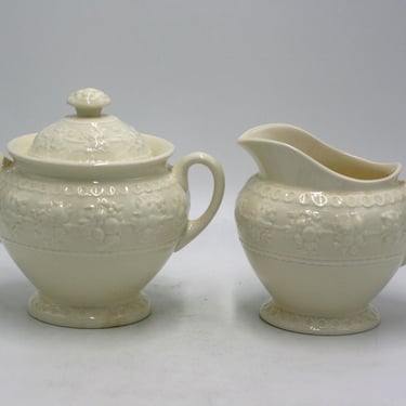 vintage Wedgwood Wellesley Creamer and Sugar Bowl 