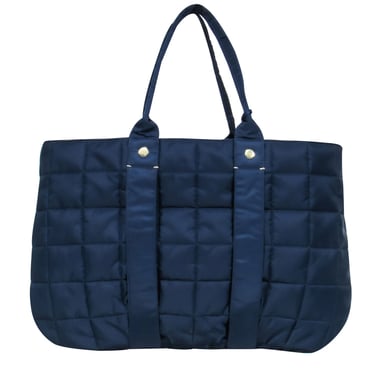 Clare V. - Navy Quilted Puffer "Trapezienne" Tote