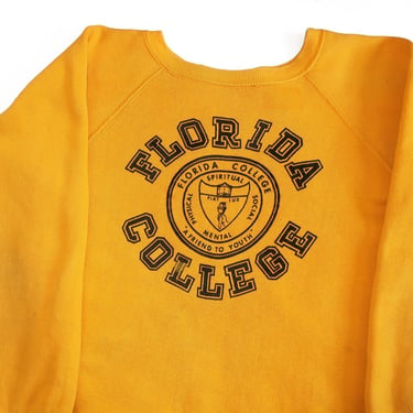 Florida sweatshirt / Champion sweatshirt / 1970s Champion blue bar Florida College yellow gusset sweatshirt Kids L 