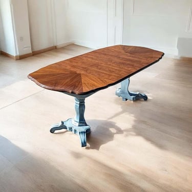 Vintage Dining Table, Thomasville, French Provincial, Hollywood Regency, Art Deco, Kitchen, Dining Room, Maximalist, Unique 