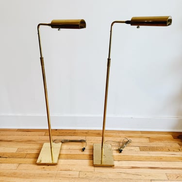 Koch + Lowy Brass Floor Lamps