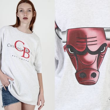 Vintage 1996 90s Chicago Bulls Bulls Wear NBA Basketball 2 Sided Jordan T Shirt XL 