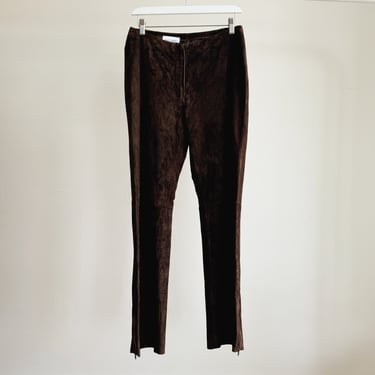 Umber Bootcut Suede Pants