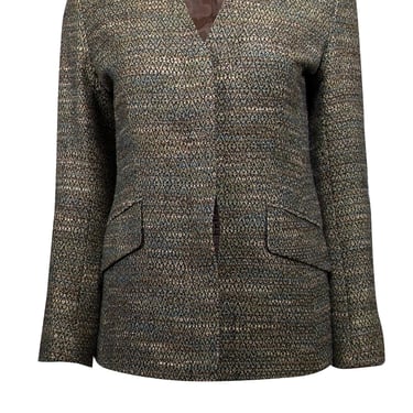 Lafayette 148 - Green, Olive, & Cream Tweed Jacket Sz 4