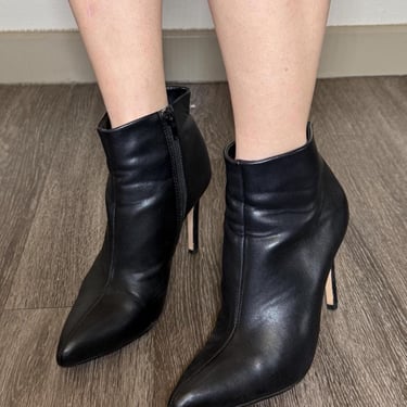 Vintage Black Ankle Boots Lace up Women display picture 1