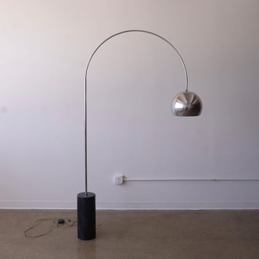 Arc Lamp w/ Black Marble Base c. 1970s 