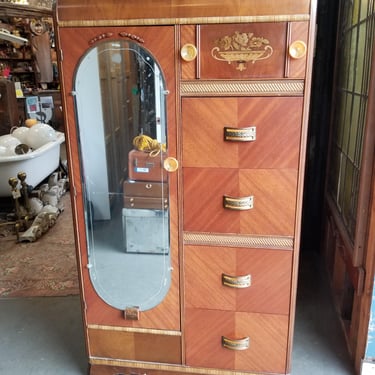 Vintage 1930s Waterfall Armoire