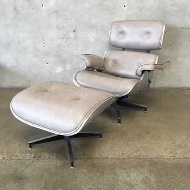 Eames Style Aviator Lounge Chair And Ottoman
