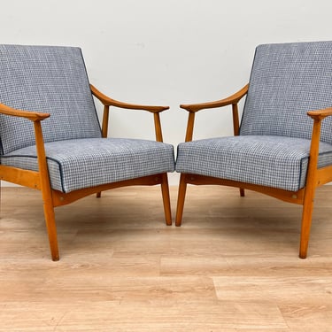 Mid Century Pair of Lounge Chairs by TON 