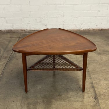 Danish Teak and Cane Side Table 